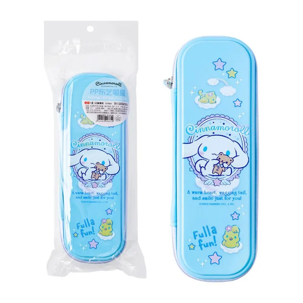 Iigen Sanrio กล่องปากกาทำจากผ้า PP สำหรับนักเรียนลายการ์ตูนกล่องดินสอกระเป๋าผ้าสำหรับเด็กผู้หญิงอุปกรณ์เครื่องเขียนในโรงเรียน