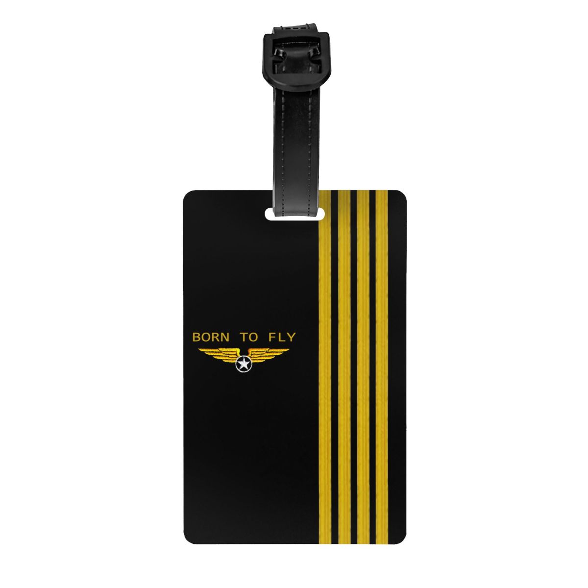 Born To Fly Flight Pilot Etiquetas de equipaje para maleta de viaje Aviation Flying Aviator Privacidad Cubierta Nombre Tarjeta de identificación