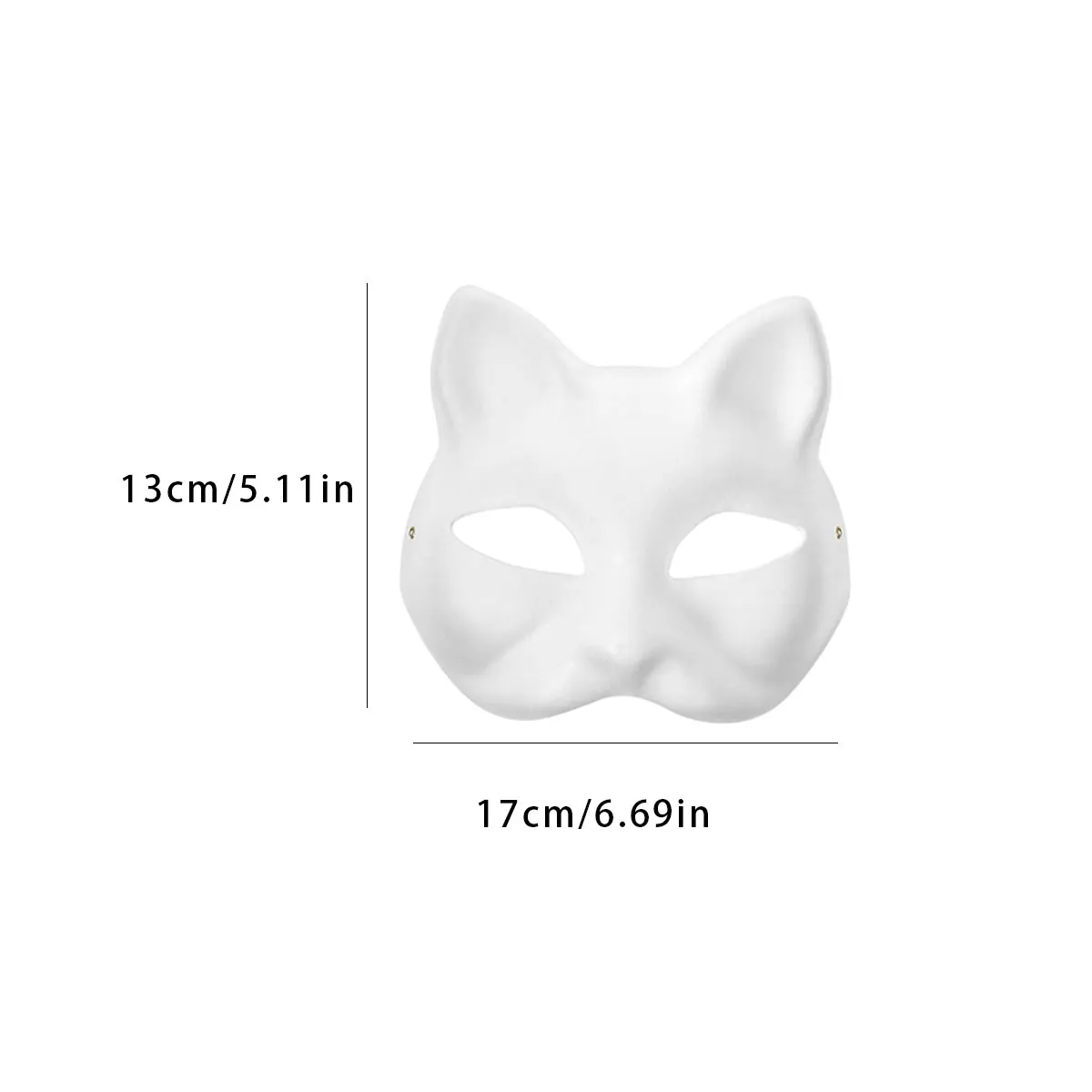 猫のフェイスマスク,パーティーアクセサリー,DIY,ペイント可能,コスプレアクセサリー,1, 2, 3, 5,8,10個