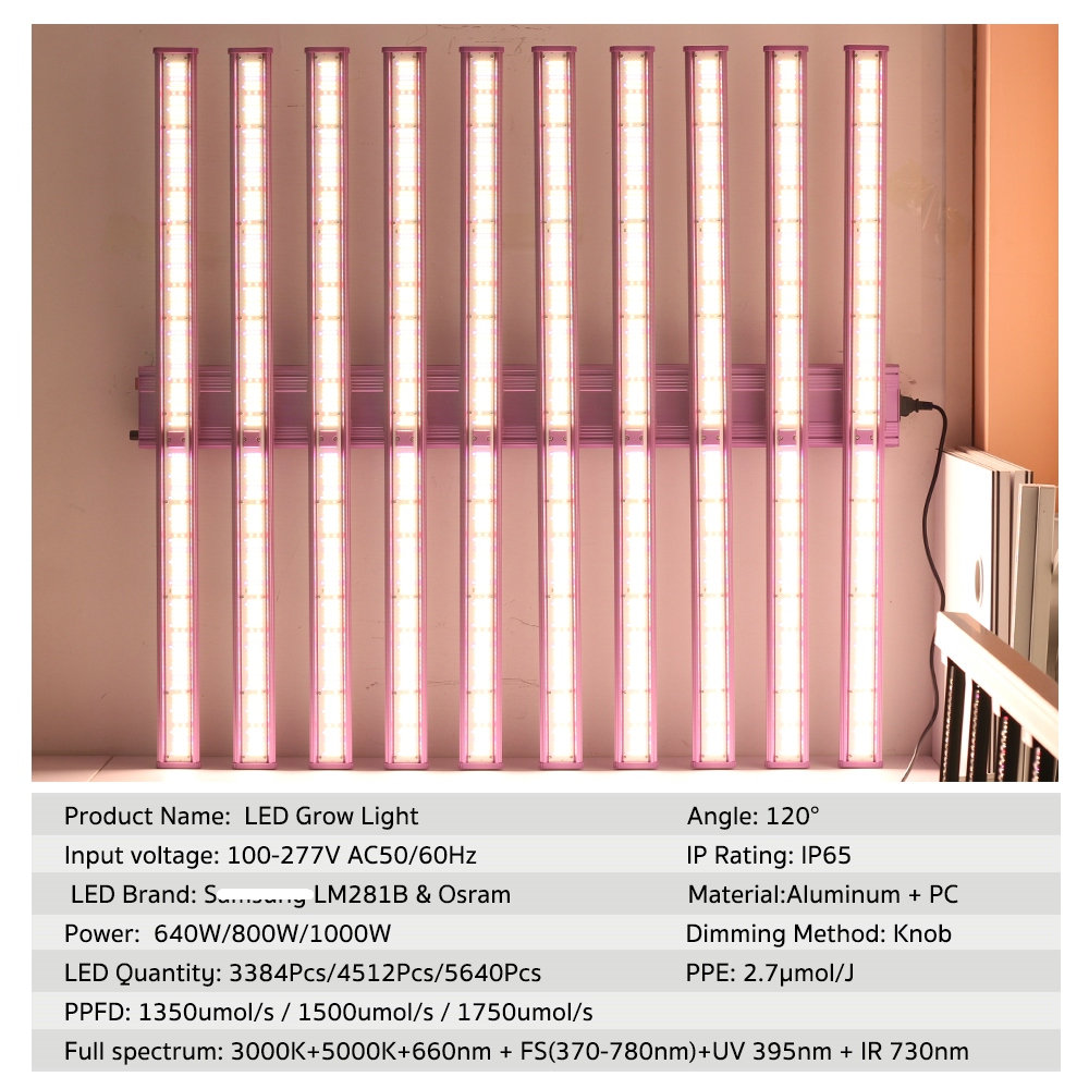 Lm281b LED Grow Light Board Quanten balken Kit 240w 650w 1000w Dimmer Pflanzen Lampe mit 3000k 5000k Weißlicht fs uv ir Innen gebrauch