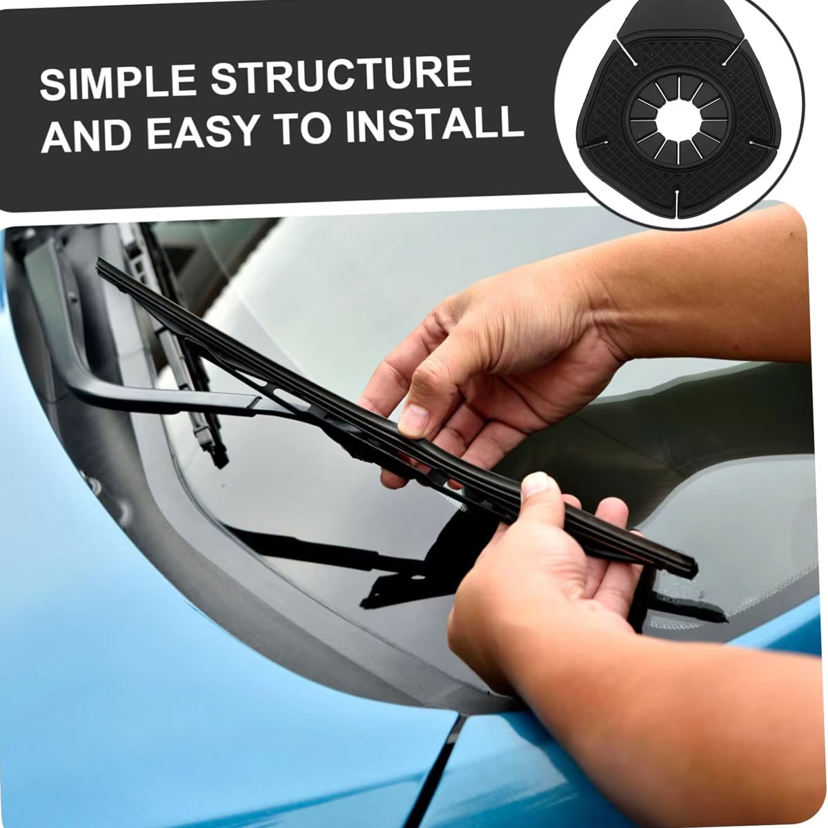 Capa protetora universal para limpador de para-brisa de carro, para evitar quedas de folhas, buraco inferior, capa à prova de poeira