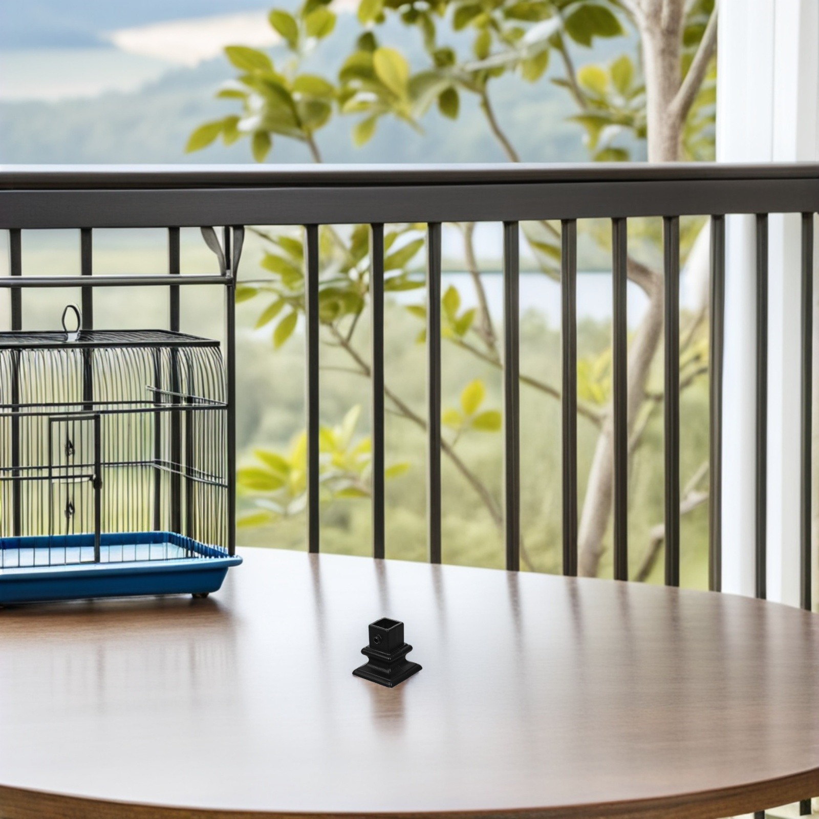 2pcs Stair Handrail Accessories Heavy Duty Iron Baluster Support Collars For Deck Railing Post Base Cover Staircase Repair Mount