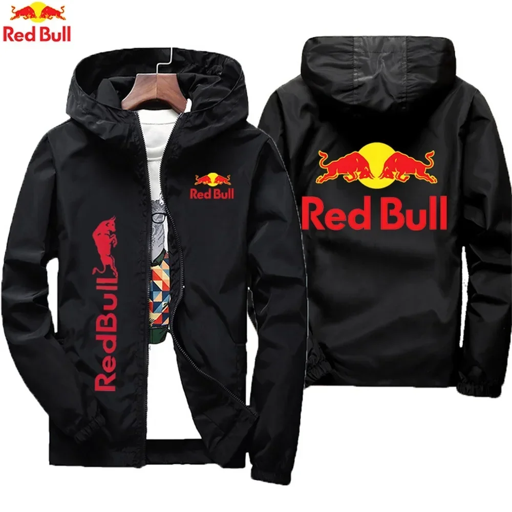 Nova jaqueta esportiva elegante da Red Bull com tecido de bicicleta confortável e combinação de ciclismo ao ar livre com zíper moderno