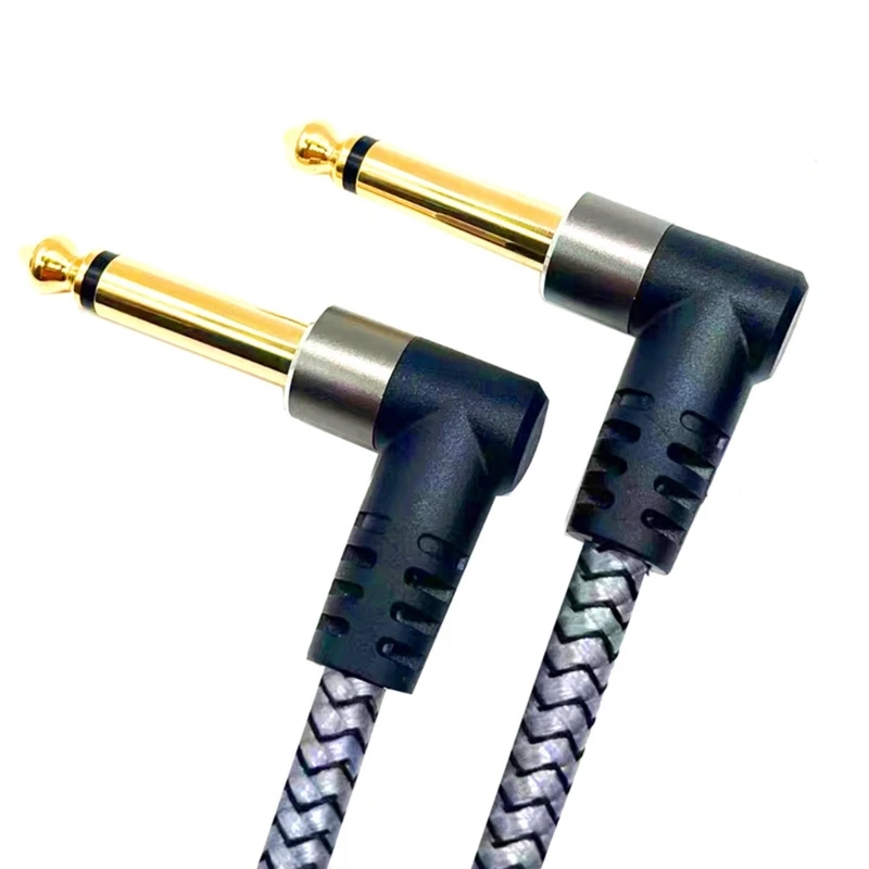 Y1UB Đàn Guitar Miếng Dán Cáp Nhạc Cụ Kết Nối Góc Bàn Đạp Ghi Ta Cáp Tác Dụng Cáp Tiếng Ồn Thấp Che Chắn Cáp Dẫn