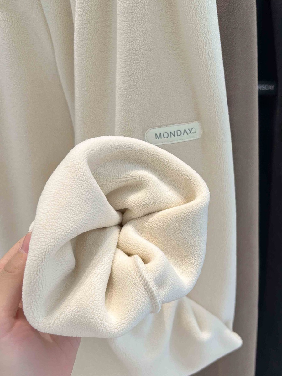 Plus Size Double-Sided Fleece Wide Leg Casual Pants Women's Home Wear Outerwear High Waist Nine Points Korean Sle plus Size T...