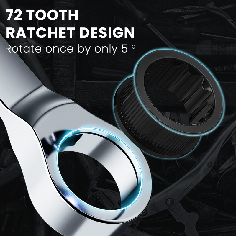 AIRAJ Universal Ratchet Wrench 72 Tooth Gear Ring Torque Socket Repair Hardware Tools Multifuncional Anti Slip Durable