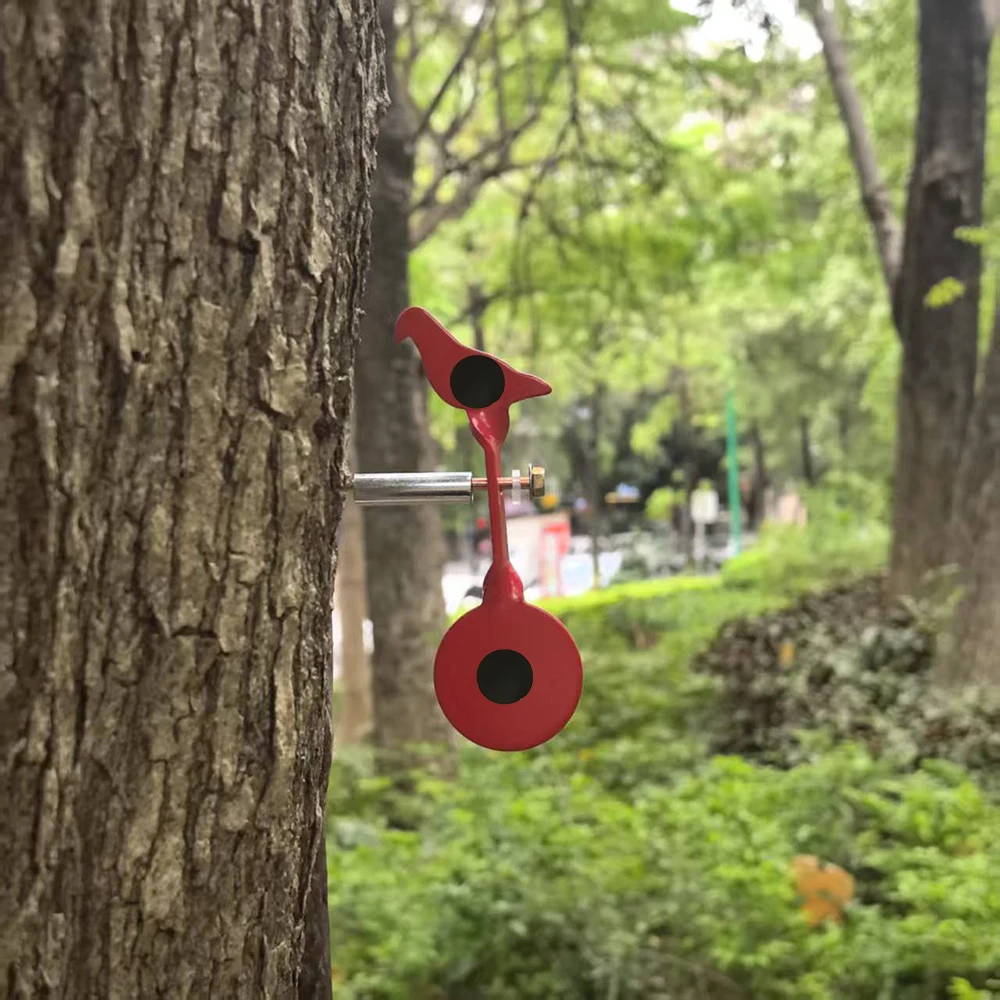 Alvo giratório de pé de árvore de 3 mm de espessura Fácil de transportar Alvo de arrasto SlingShot. É um alvo giratório muito fácil e simples.