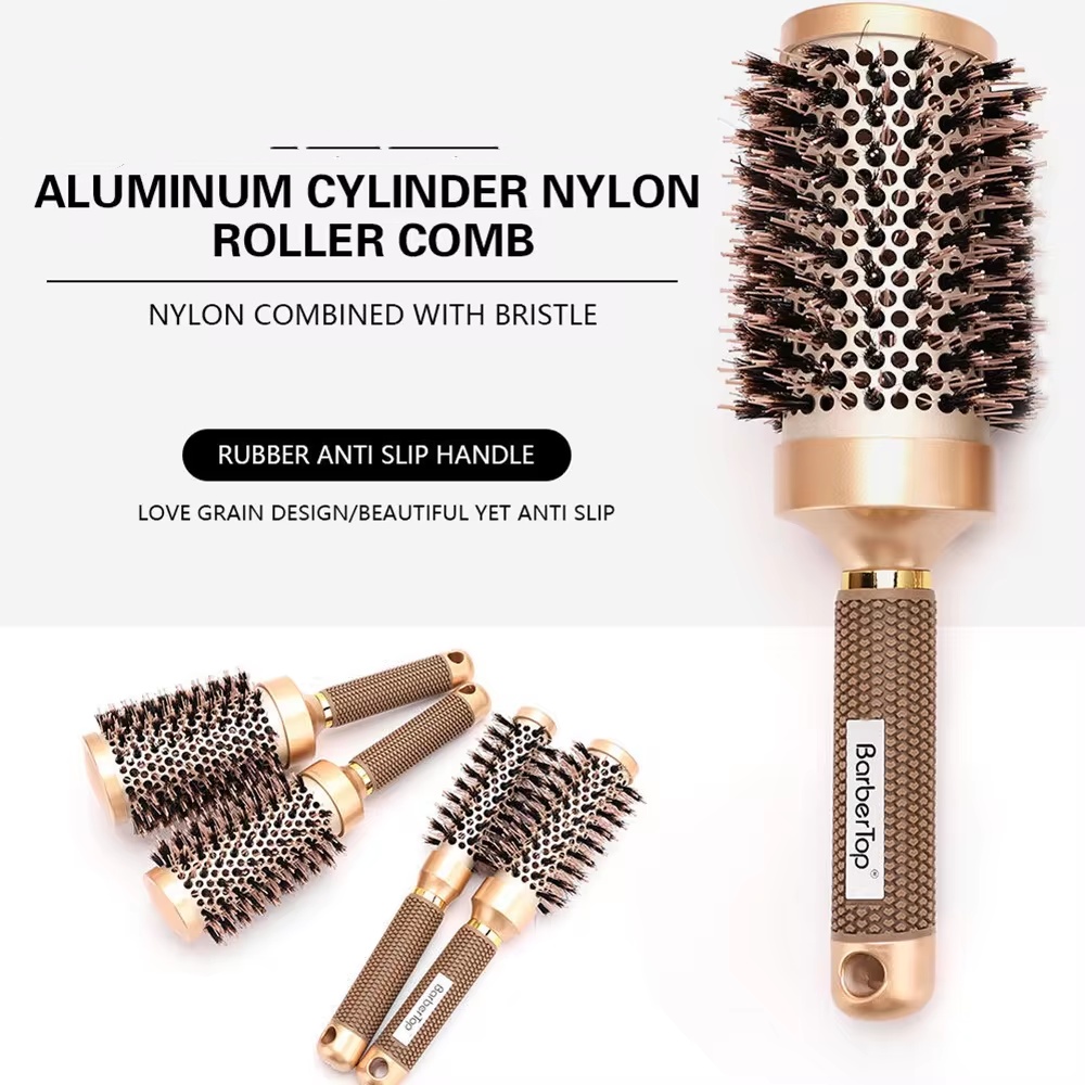 Peine de peluquería profesional para salón, cepillo rizador para mujer, cepillos cilíndricos de peluquería, herramienta de estilismo para barbería, accesorios, herramientas