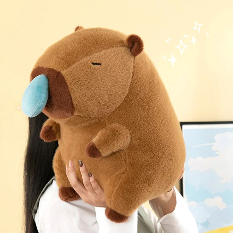 น่ารัก Capybara Plush ของเล่นยืด Snot K จําลองสัตว์ตุ๊กตา Plush ของเล่นตุ๊กตาเด็กของขวัญเต่า Capybara ผลไม้ Dol