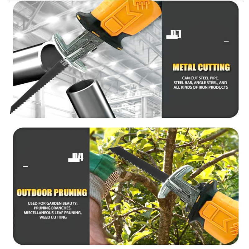 Electric Goddess Cordless Power Tools Reciprocating Saw Multi-Functional Metal Garden Tree Cutting Saw For Dewalt 20V Battery