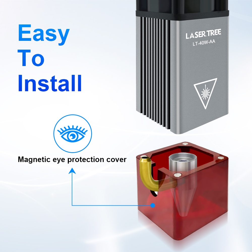 LASER TREE 5W 10W Laser Module with Air Assist Laser Engraving Head 450nm Blue Light Laser Head for CNC Laser Cutting Tools