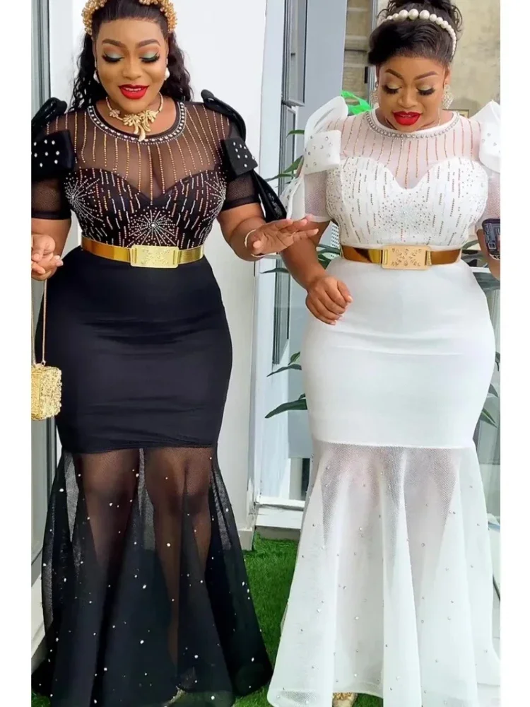 Afrikanische Party kleider für Frauen Dashiki Ankara Hochzeit Abendkleid Frühling sexy Bodycon Maxi langes Kleid Afrika Kleidung