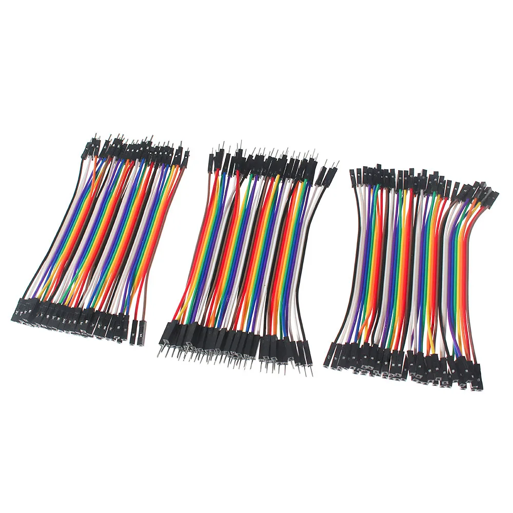 40PCS 10 ซม.15 ซม.20 ซม.DuPont Line 40Pin หญิงหญิง,ชายชาย, ชายหญิงสาย DIY Breadboard ชุด