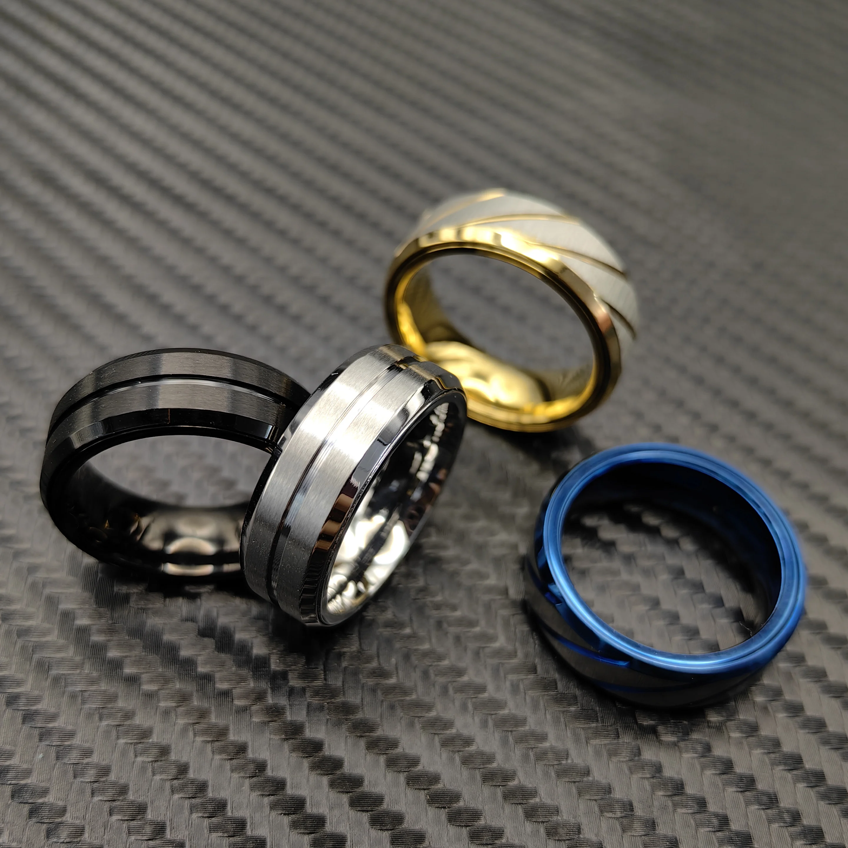 EDC Fidget Sliders อุปกรณ์เสริมแฟชั่นแหวนวงล้อความเครียดบรรเทาสําหรับผู้ใหญ่โลหะ ADHD Casual Fidget แหวน Haptic เหรียญ