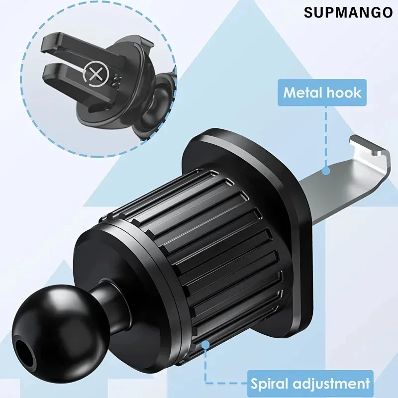 Nuevo soporte para teléfono de coche por gravedad, gancho para salida de aire, soporte para teléfono con rotación de 360 grados, soporte para teléfono inteligente para coche, colocación con una sola mano
