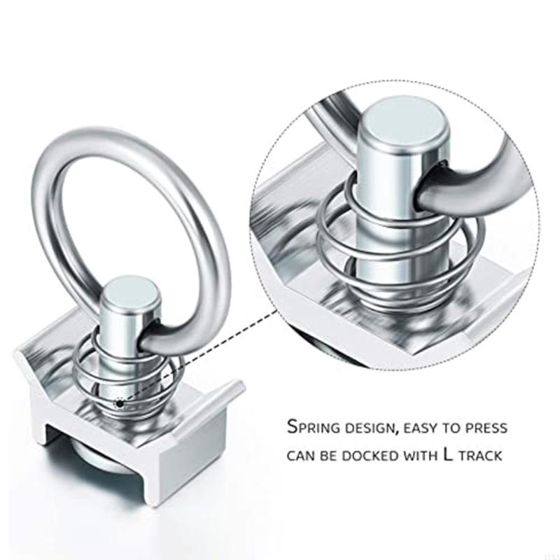 41XA Single Lắp L-Track Công suất 4.000LB với Vòng tròn bằng thép không gỉ Bộ giữ hàng hóa bằng nhôm cho hãng hàng không