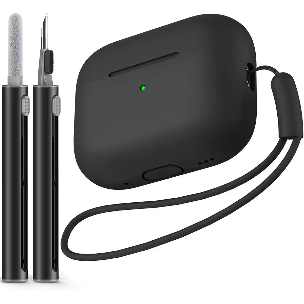 Funda AirPods Pro con Kit de limpieza Funda protectora de silicona suave para Apple AirPod Pro 2.a y 1.a generación Funda para mujeres y hombres
