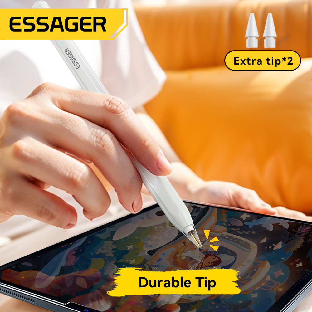 Магнитный стилус Essager для iPad Apple Pencil USB Type C с зарядкой для 2022 2021 2020 2019 2018 2015, аксессуары для карандашей iPad
