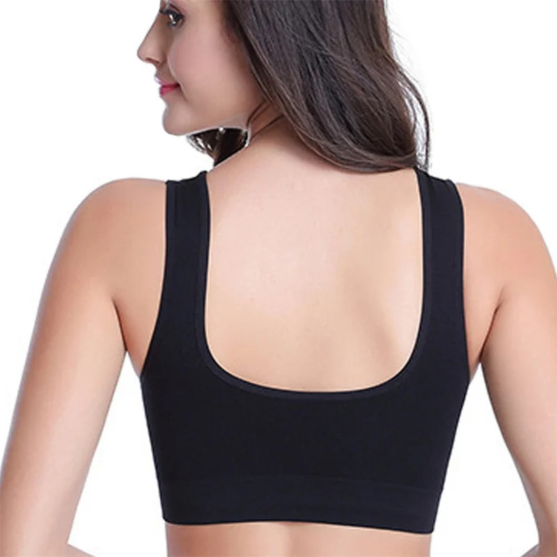 Naadloze beha voor dames Crop Top Zwarte verticale streep Ademende sportbeha Fitness Tube Tops Yoga ondergoed Sportbeha