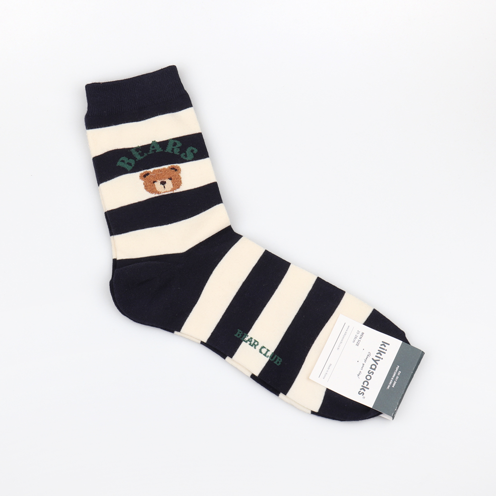 1 Paar Cartoon Gentleman Bär Herrensocken Bequeme Harajuku Skateboard Socken Neuheit Atmungsaktiv Weihnachtsgeschenk Direkt ab Werk