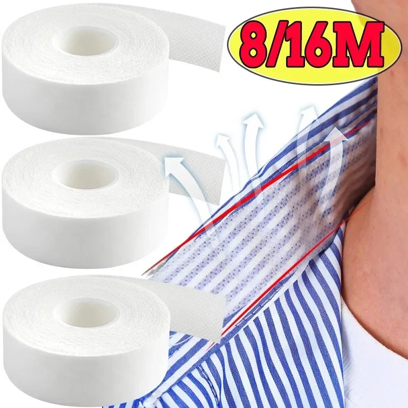 8/16m sombrero nuevo camisa Collar Anti-suciedad Grime Protector pegatina de fijación cinta autoadhesiva desechable cinta enrollada absorbente de sudor