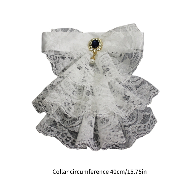 Col à volants Renaissance élisabéthain pour femme, faux col à volants, col superposé