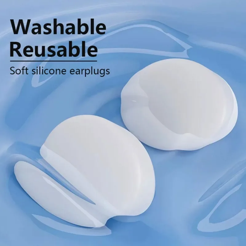 12 Uds tapones para los oídos de silicona reducción de ruido sueño Anti cancelación aislamiento acústico tapones para los oídos protección dormir tapones para los oídos reutilizables