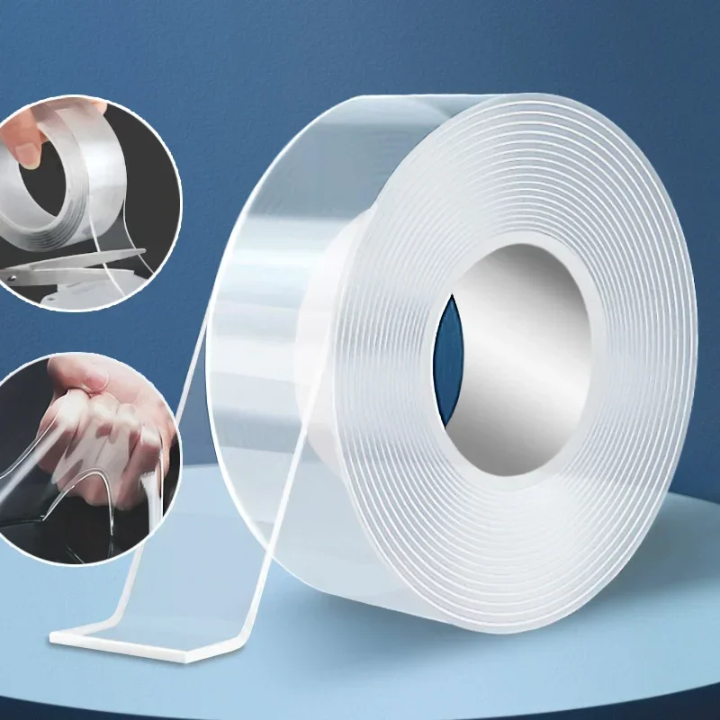 Nano Double Sided Adhesive Tape Strong High Viscosity Transparent Thicken Waterproof And Traceless Acrylic Tape Household Items