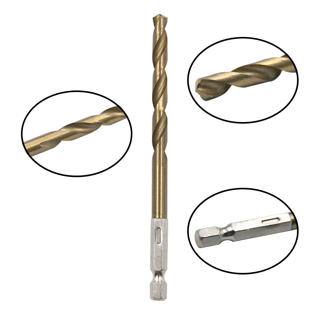 Poignée hexagonale 13 pièces titane torsions perceuse 1.5-6.5mm perceuse électrique tournevis forage alésage perceuse outil