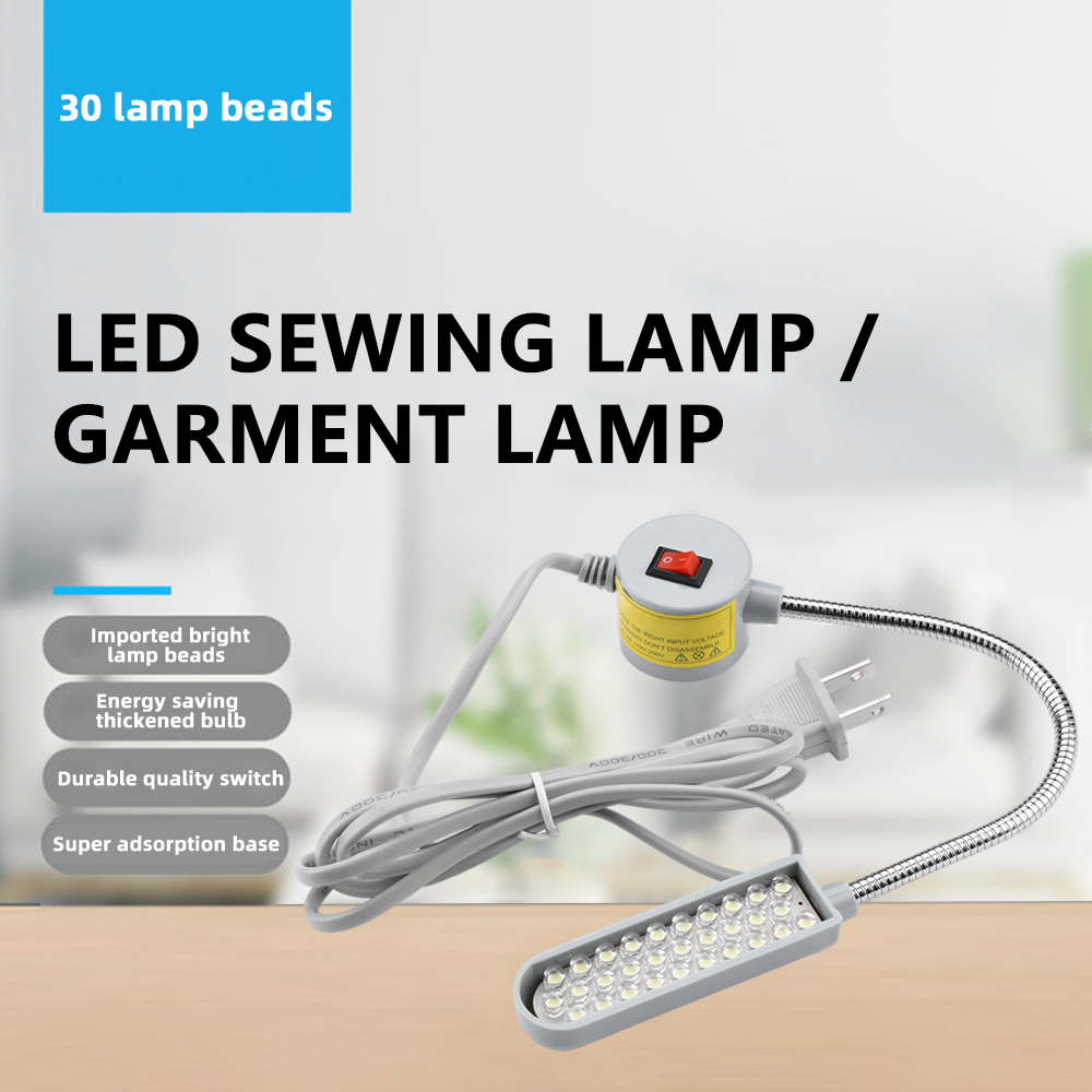 30 LED Industrielle Nähmaschine Beleuchtung Lampe Kleidung Maschine Arbeitslicht 360 °   Flexibler Schwanenhals für Nähmaschinenleuchte