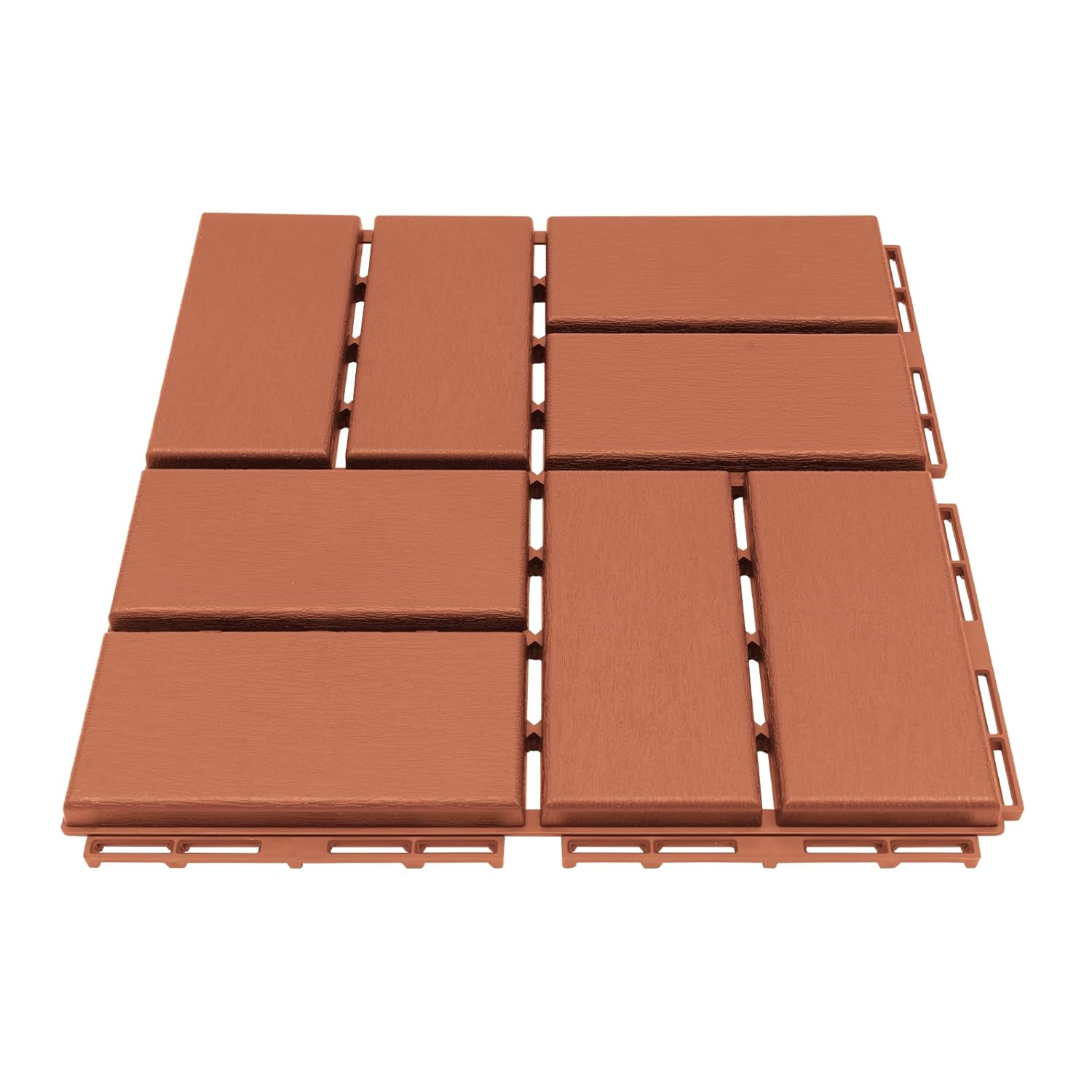 Ladrilhos de deck intertravados de plástico, piso de pátio externo, telha de deck intertravada de 12 "x 12", uso externo, à prova d'água, pavers de pátio