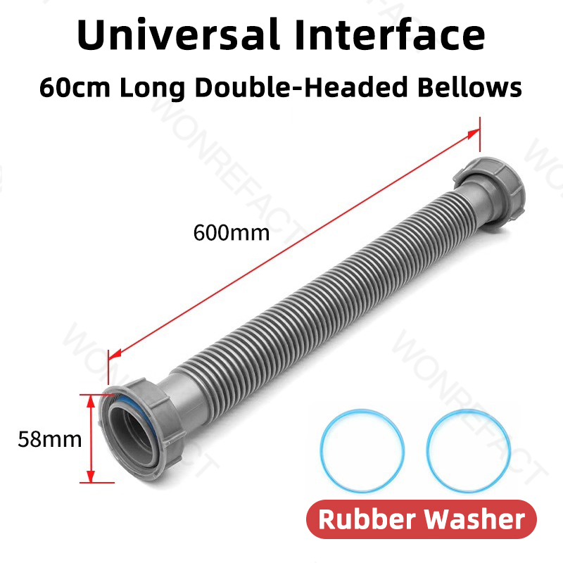 Kitchen Sink Drainage Accessories Drain Pipe Adapter Sink Drain Hose Anti-Odor Check Valve Sink Filter Multi-joint Drain Pipe