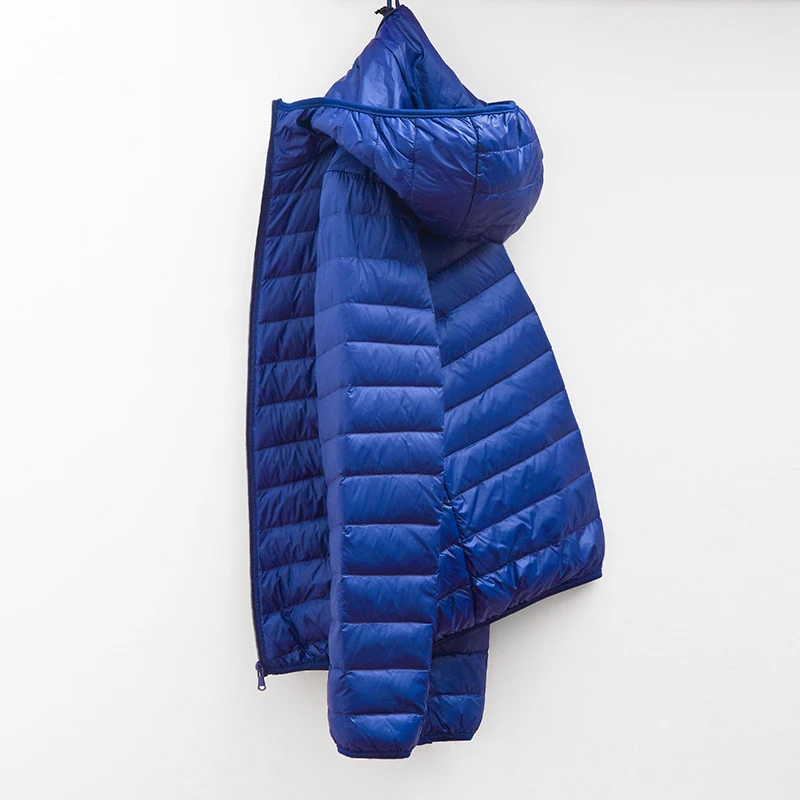2024 Heren winterjas Mode witte eend donsjassen met capuchon Plus size ultralichte donsjas Draagbare slanke parka's