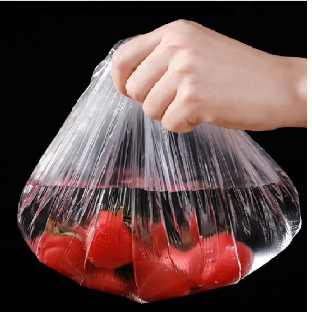 100 coperture elastiche per alimenti, coperchi per ciotole in plastica usa e getta per conservare frutta e verdura, involucri sigillanti per la freschezza