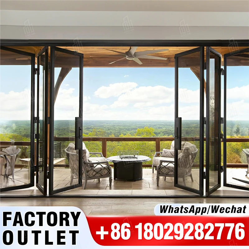 Modern exterior doors sliding folding aluminum folding doors exterior Folding Door For home