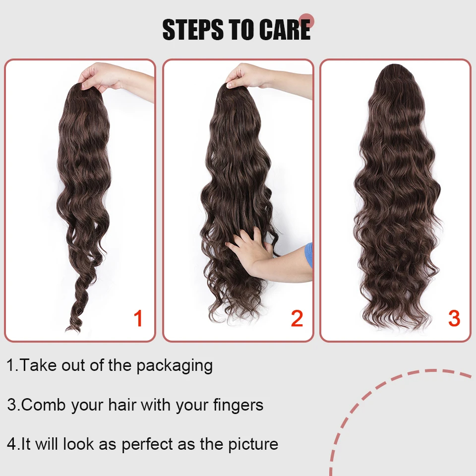 แข็งแรงสังเคราะห์ยาวหยัก Drawstring หางม้าสําหรับผู้หญิงสังเคราะห์ WAVE Hair EXTENSION คลิปใน Hairpiece ผมปลอมสีดํา
