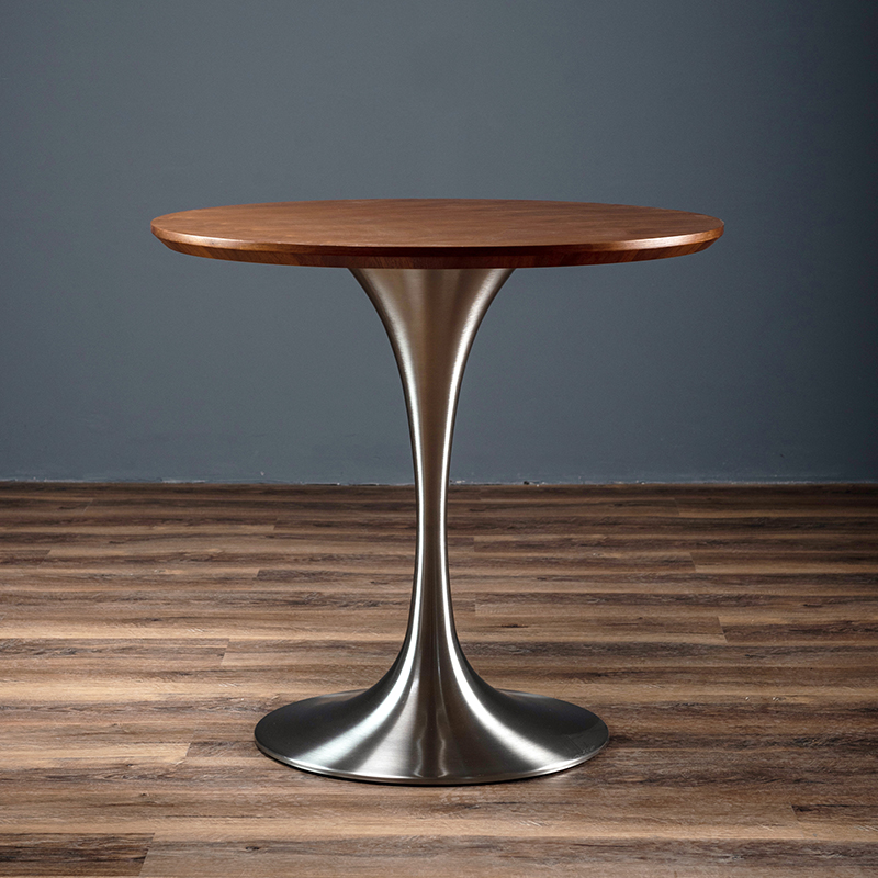 Round  Household Tulip Dining  Stainless Steel Commercial Cafe Dining  Balcony Negotiation Small Round  table
