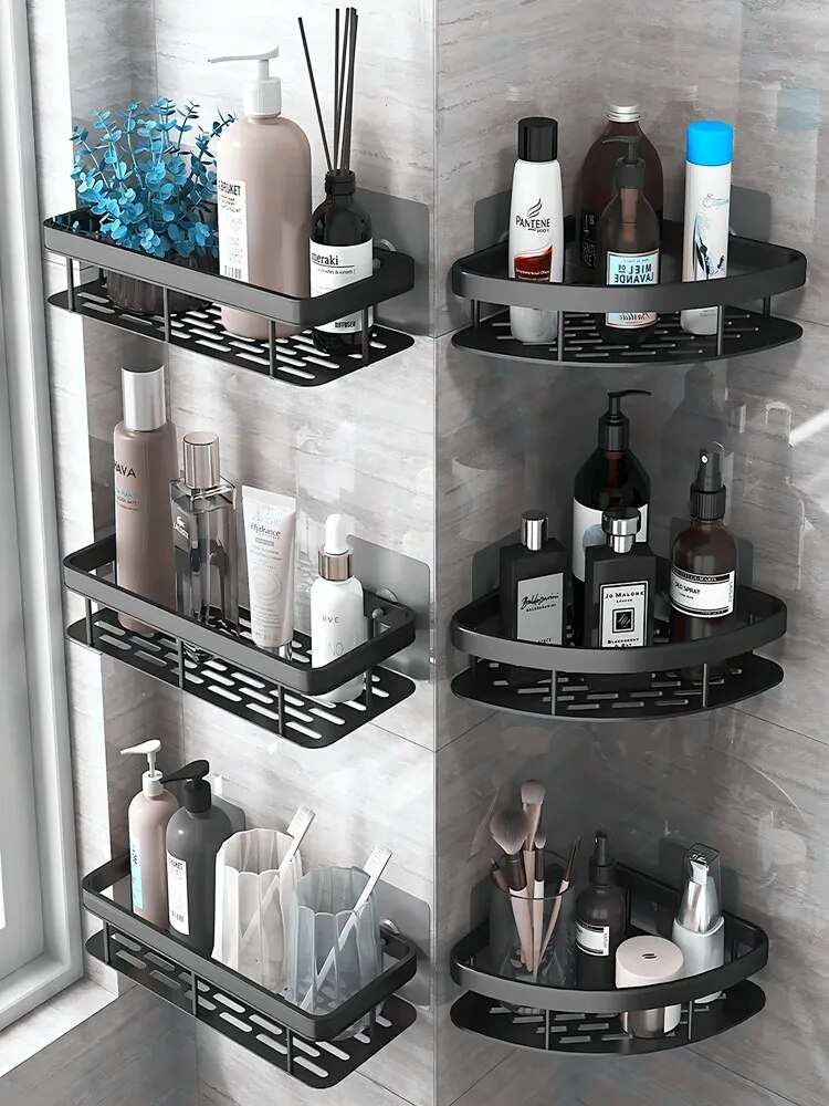 Badkamer Plank Make-up Organizer Shampoo Rek Douche Plank Badkamer Accessoires Geen Boor Wandplank