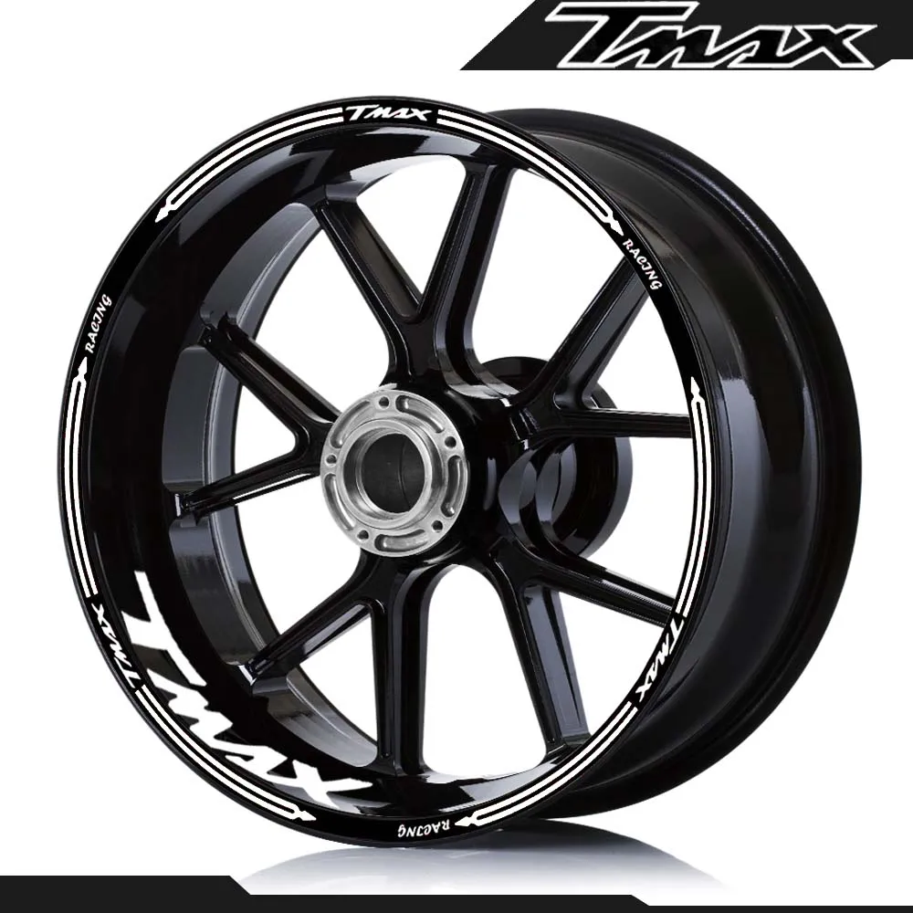 Phản Quang TMAX Xe Máy Bánh Xe Dán Xe Tay Ga Vành Decal Sọc Băng Phụ Kiện Chống Thấm Nước Dành Cho Xe YAMAHA Tmax500 530 560 Tmax530
