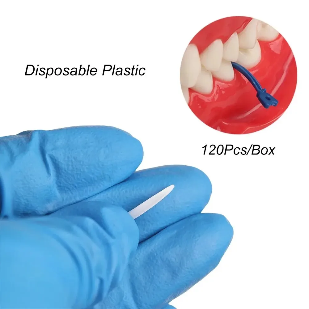 Dental Labor Tulwar Wedges Einweg-Schnittmatriziensystem Kunststoff Nachfüllzahnspaltkeil mit Loch Zahnmedizinmaterial