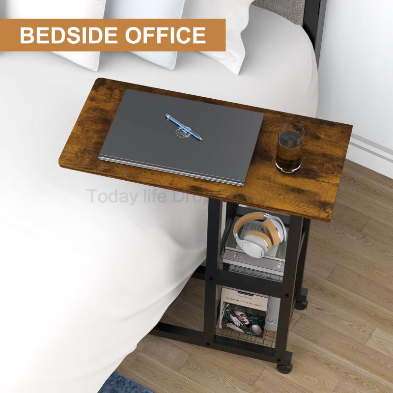 Mesa de estudo do computador mesa de trabalho mesa de madeira e metal com placa de armazenamento mesa de escritório para escritório em casa quarto hwc