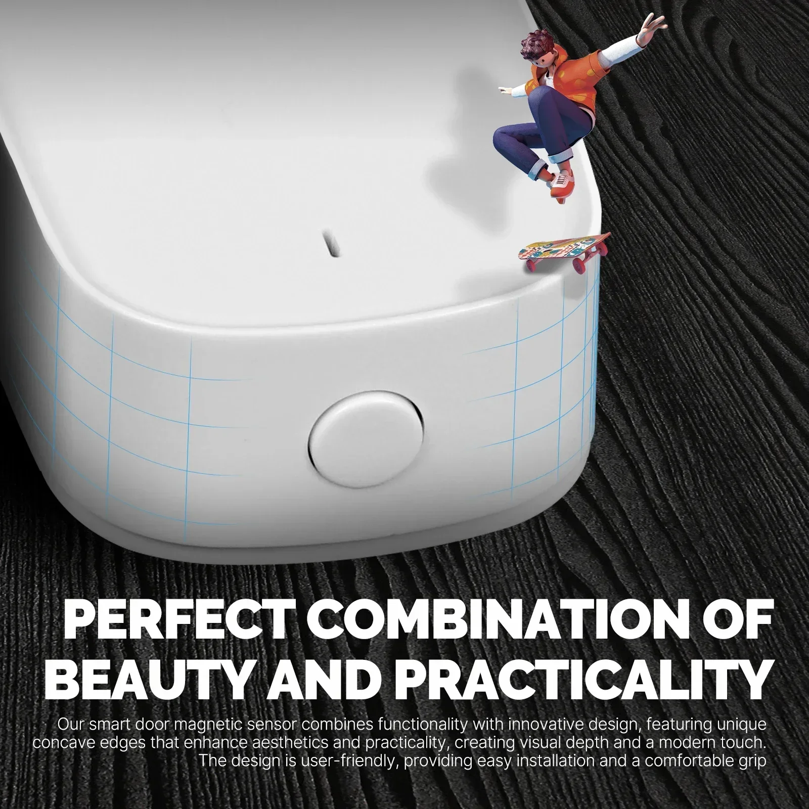 Capteur de porte intelligent MOES Zigequation/WiFi, sécurisez votre maison avec le contrôle de l'application Tuya, la détection des fenêtres et des portes et la compatibilité Smart Life