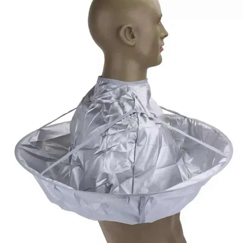 Capes de paraguas para corte de pelo, capa de corte de pelo, tinte para el cabello de tela, capa de corte de pelo tridimensional transpirable para el hogar, herramienta de corte de pelo plegable