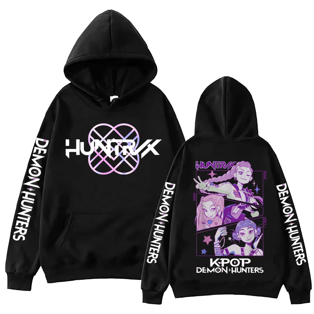 Otoño Anime k pop demon hunters Sudadera con capucha Harajuku Hip Hop Jersey Top sudadera UNISEX Alphabet ropa deportiva moda y2k ropa