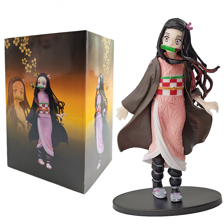 Hot Anime Demon Slayer Demon Slayer: Kimetsu no Yaiba Figuur Kamado Tanjiro Acchion Figre Azuma Zenitsu Nezuko Warrior PVC Model en ys
