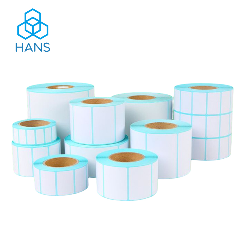 Directe thermische verwijderbare blanco etiketten Rechthoekige zelfklevende beschrijfbare barcodesupermarkt BPA-vrije stickers voor thermische printer