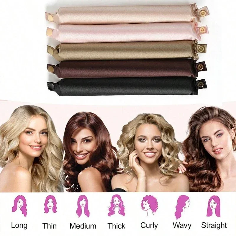 Heatless Haarkrulspelden Satijnen Krultang Hoofdband Geen Warmte Zijden Krullen Luie Haarrollers Zachte Haarkrulspeld om in te slapen Stylingtools