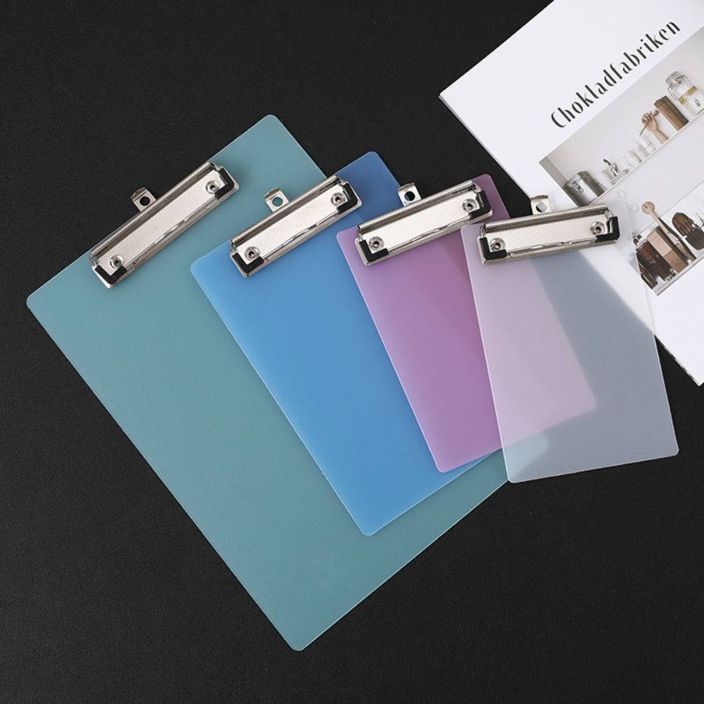 Portable Mini A6 File Folder Thick Durable Writing Clipboard With Low Profile Gold Clip Simple Paper Organizer