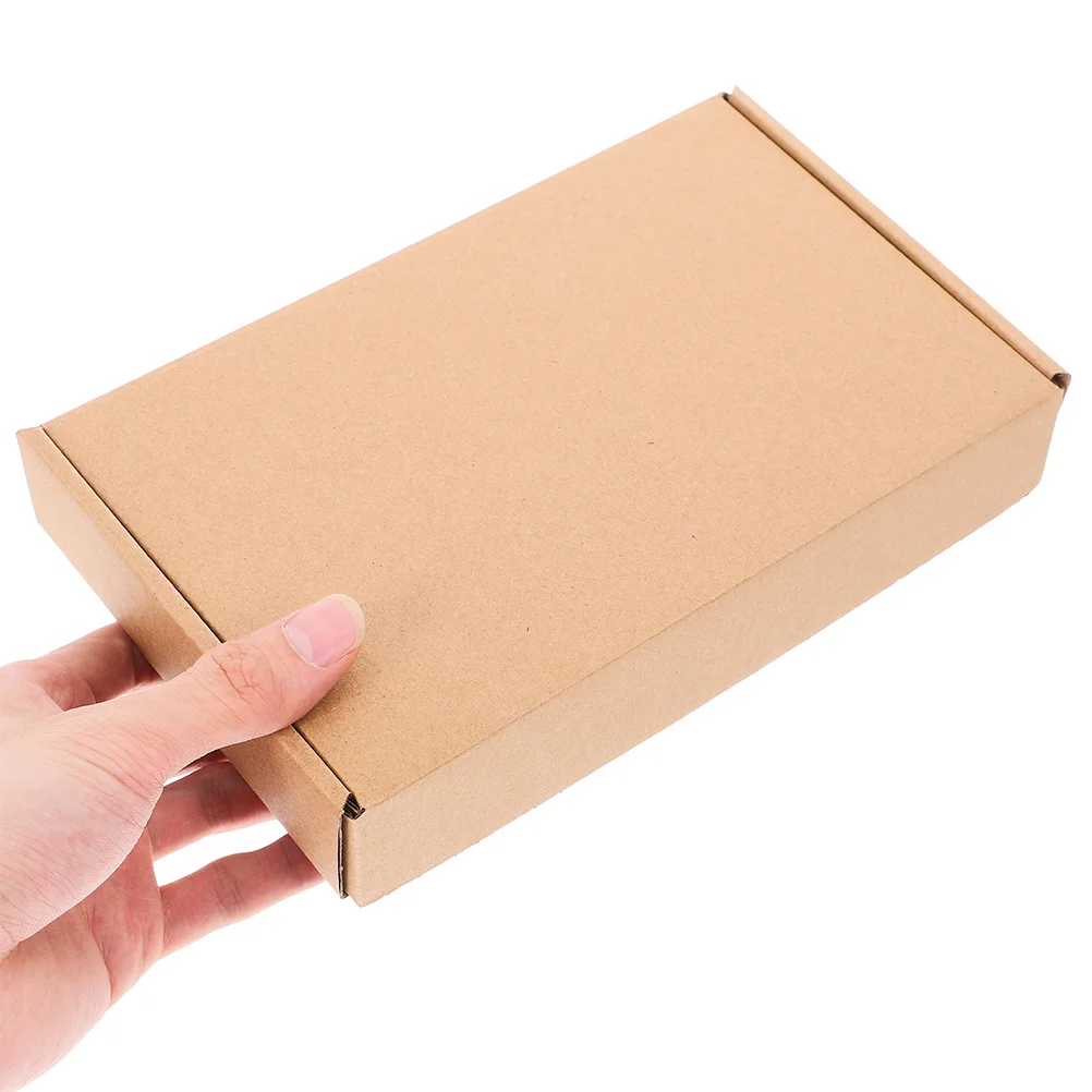 10 ชิ้นกล่องบรรจุกล่องกระดาษคราฟท์สําหรับบรรจุภัณฑ์จัดส่ง Mailer กระดาษแข็ง Square Mailing ขนาดเล็กธุรกิจ