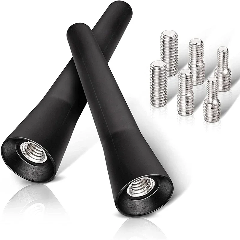 Antena de carro mini acessórios curtos para carro, rádio forte, fixador de teto de carro, 6,5 cm de comprimento, universal com parafusos